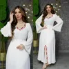 Roupas étnicas 2023 verão jalabiya chiffon shinestones vestido muçulmano do Oriente Médio luxo mangas compridas moda feminino vestidos de noite abaya