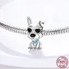 9925 silver for pandora charms jewelry beads Diy Doggy Cat Dangle charms set Pendant DIY Fine Beads Jewelry