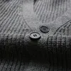 Herrtröjor 2023 modemärke tröja män cardigan tjocka smala fit jumpers stickkläder varm vinterkoreansk stil casual kläder man 230822