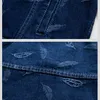 2023 Herumn Winter Winter Herren-Denim-Jacken Stand Collar Single Breasted Stickerei Casual Slim Short Herren Mäntel JK23005