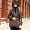 Women's Leather 2023 Winter Genuine Jacket Women Natural Fur Collar Coat Female Warm Down Coats Sheepskin Clothing WPY46