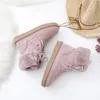 Boots Winter Woman Snow Shoes Women 2023 Real Sheepskin Women's Genuine Flats