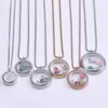 Pendant Necklaces 1Pc Stainless Steel Round Glass Living Medaillon Colgantes 20-40mm Diy Floating Locket Women Collares Jewelry