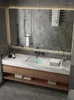 Zestaw akcesoriów kąpielowych Lekkie luksusowe łupkowe zintegrowane zintegrowane basen szafka łazienkowa Washbasin Połączenie
