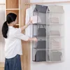 Storage Boxes 2/3/4 Pocket Foldable Hanging Bag Organizer Wardrobe Closet Mesh Handbag Home Wall Sundry Hanger