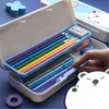 Leren speelgoed Wachtwoord slot etui cartoon dieren Plastic briefpapier doos School Etuis voor kinderen pennenetui student pennendoos geschenken