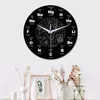 Wall Clocks Small Clock Bedroom Modern Acrylic Digital Silent Non Ticking Quartz Timepiece For Room