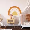 Adesivi a parete Mezzo sole decalcomania Sunshine Vinyl Boho Nursery Baby Room Autodesivo camera da letto decorazione per casa 230822