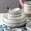 Plates Porcelain Crockery Table Dinner Set Kitchen Full Tableware Of Sets Service Snack Dish Platos Vajilla Cutlery