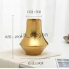 Vases Modern Creative Gold Ceramic Flowers Vase Pot Home Decor Office Study Living Room Interior Dining Table Vase x0821