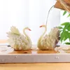 Tea Pets Swan Pet Discoloration Figurines For Ceremony Little Live Set Changing Table Teaware Kitchen Dining Bar Home Garden