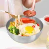 Bowls 2 PCS Stainless Steel Salad Bowl Spaghetti O Kitchen Accessory Baking Thicken Multi-function Mixing