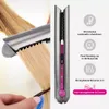 Curling Irons Wireless Hairnener com base de carregamento Mini 2 em 1 rolo USB 4800mAh sem fio portátil sem fio seco e molhado usa 230821