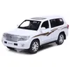 Diecast Model 1 32 Bil Toy Vehicles 15cm Blue Cruiser Collectible 4 Open Doors Children's Gift Light and Sound 230821