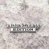 Zinc Alloy White Privilege Edition Car Sticker Decoration Badge Emblems LL