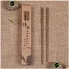 Hosques de bosques naturais de madeira de bambu de madeira sem laca de lacas de mesa de mesa de mesa de jantar hashi sushi chinês lz0881 entrega de gota jardim home jardim dhod7