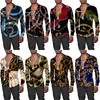 Men's Casual Shirts Luxury Men's Shirts Fashion Golded Chain 3D Printed Long Sleeve Tops Turn-down Collar Buttoned Shirt Party Club Cardigan Blouses 230822