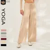 2023 Desginer Al Yoga alopants Casual da donna Quick Dry Sport all'aria aperta Pantaloni larghi a gamba larga Pantaloni a vita alta con tubo dritto Pantaloni da ballo traspiranti