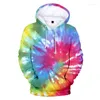 Men's Hoodies Y2K Clothing Kids Tie Dye 3D Print Hoodie Sweatshirt Women Men Fashion Personality Harajuku Colorful Jacket Boy Girl