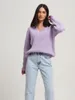 Pulls pour femmes HSA 2023 Pull tricoté Femmes Chic Pulls Sweet Basic Casual Lâche Manches longues Col V-Col V-Col Tops Spring Jumpers