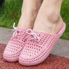 Sandaler Flat Slide Style Shoes Korean Slingback Kvinnor Stickad Summer Sandal Fashion Ladies Slipper Outdoor Flip Flop Daily Walking 698
