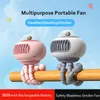 Other Home Garden Lovely Cartoon Portable Safe Stroller Fan USB Charging Air Cooling Electric Fan Home Multipurpose Handheld Desktop Bladeless Fan 230821