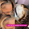 220%density 13x4 Loose Deep Wave Ombre Brown HD Lace Front Human Hair Wigs 13x6 4/27 Highlight Colored Curly Lace Frontal Wig