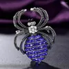 Broszki Zlxgirl Biżuteria marka Crystal Opal Spider Fashion męskie punkowe szalik