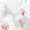 Belts Bohemian White Straw Braided Belt Women Summer PP Woven Waistband Beach Style Elastic Wide Clothing Accessory