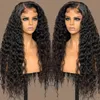 Przezroczysta koronkowa peruka kręcone ludzkie włosy peruki Brazylijskie głębokie fali koronkowa peruka czołowa dla czarnych kobiet wstępnie wysportowana 4x4