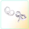 authentic 925 Silver Women Cute small Simple Earring Summer Jewelry for Sparkling Infinity Stud Earrings with Original box2992237