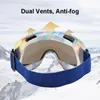 Ski Goggles AntiFog Ski Goggles Motorcycle Goggles Winter Snowboard Skiing Glasses Outdoor Sport Windproof Ski Mask Off Road Goggles Helmet 230822