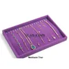 Jewelry Tray Packaging Upscale Purple Veet Display Box Rings Necklace Earring Bracelets Organizer 0Fur9 Drop Delivery Otrpy