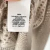 Kvinnors tröjor Cashmere Kvinnor ihålig ut paljett stickad pullover topp långärmad enkel fasta färg öron höst kvinnlig o-hals tröja 2023