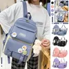 Sacs d'école 4 pièces ensemble sac à dos pour étudiant sac d'école adolescent filles cartable Kawaii filles livre sacs porte-crayon femmes voyage sac à dos fourre-tout 230822