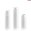 5 ml/10 ml/15 ml Vit plast TOM AIRLESS PUMP -flaskor Partihandel Vakuum Tryck Lotion Bottle Cosmetic Container SN762Goods SMDRQ