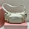 Sac de poche en cuir Nappa noir Designer femmes blanc jaune Cool Locomotive sac sous les bras miu moto multifonction Hobo fourre-tout fermeture à glissière sacs à bandoulière sac à main