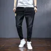 Men's Jeans Spring and autumn 2023 Fashion men's denim trousers Korean fashion loosefooted cropped brand young men jeans 230822