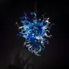 Ocean Blue Glass żyrandol Lampa sufitowa Murano Lights Decor Dork