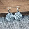 Dangle Earrings 1 Pair Camping Moon Mountain And Pines Round For Women Wedding Jewelry Gifts