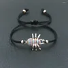 Charm Bracelets Micro Inlay Crystal Zircon Insect Spider Braid Bracelet Red Thread String Bee For Men Women Lovers Couples Jewelry