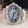 12 Style -Uhren für Männer glatte Lünette Wache BP Factory Automatic 2813 Stahlzeit Tag Datum 228206 Grünes Blau Blau Kristall 21255L