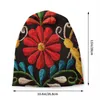 Boinas de borboletas mexicanas e padrões de flores boné unissex de inverno chapéus chapéus de tricô externo otomi art skullies gorros