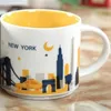 14 uncji ceramiczna Starbucks City Mub American Cities Cities Kiph Mug z oryginalnym pudełkiem Nowy Jork2165