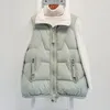 Kvinnors västar Autumn Winter Ultra Light White Duck Down Coat Women Short Vest Loose Zipper ärmlös Puffer Jacket Waistcoat Outwear