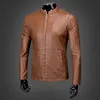 Trenchs pour hommes Four Seasons Slim Fit Collier de moto Veste en cuir Punk Rock Coupe-vent Business Haute Qualité Manteau 230822