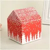 Geschenkverpackung Box Red House Schnee Süßigkeiten Keks Kuchen Heiligabend Apfelkasten Party Dekoration Großhandel Za4228 Drop Lieferung Hausgarten DHX0R