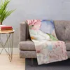 Filtar akvarellblommor rutig för soffa anpassad kast filt