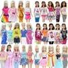 Doll Accessories 10 Pcs Set Fashion Outfits Daily Wear Shoes Casual Vest Shirt Skirt Pants Dress Dollhouse Clothes for 230821