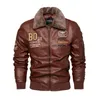 Erkek Ceket Motosiklet Ceket Sonbahar/Kış Moda Günlük Deri İşlemeli Ceket Kadife PU Jacke 230821